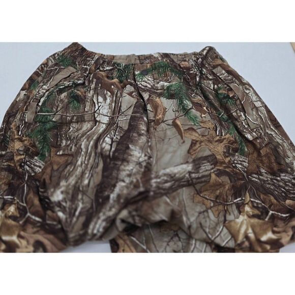 Deer Camp Mens 2X Camouflage Hunting Pants 100% Polyester Elastic Waist Fall Pat - Picture 7 of 12